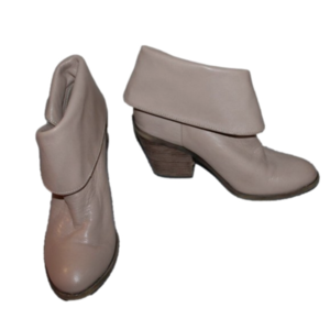 LUCKY BRAND ANKLE BOOTS W/CUFF - TAN LEATHER - 8